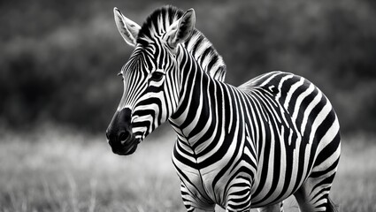 Poster - Black and White Background Featuring Zebra Stripes