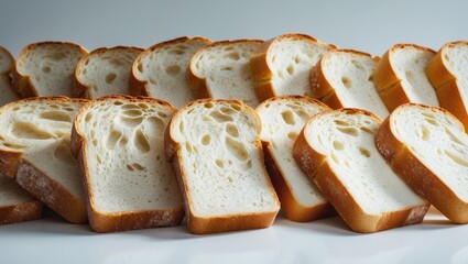 Aufkleber - White bread slices displayed from the front on a backdrop.