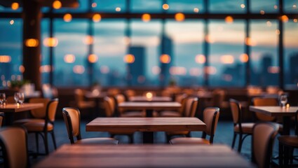 Aufkleber - Abstract Background Featuring a Blurry Bar and Restaurant