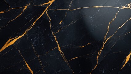 Poster - Background or tiles floor decorative design with black marble texture