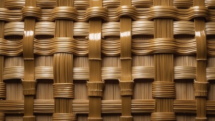 Poster - Abstract woven bamboo surface for wallpaper