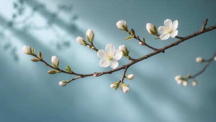 Aufkleber - Colorful floral blossoms and buds during spring season