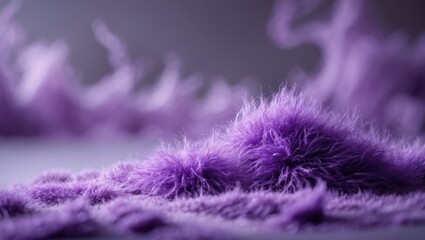 Leinwandbilder - Fuzzy vivid purple texture with an abstract blurry backdrop.