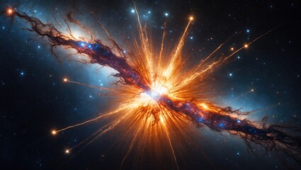 Aufkleber - A supernova explosion in space: concepts in science, education, and space exploration regarding the universe's first dying star.