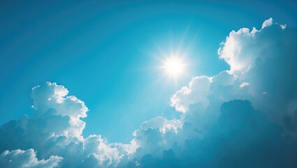 Poster - Sunny day with a beautiful blue sky backdrop