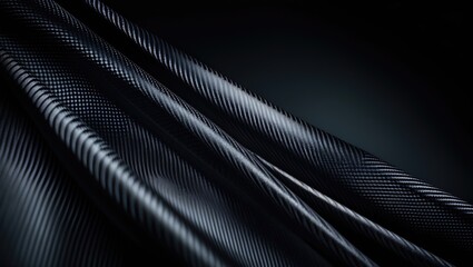 Poster - Black carbon fiber surface suitable for background