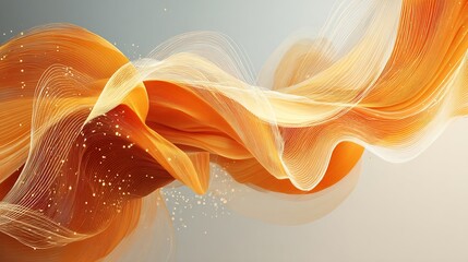 Poster - Ethereal ribbons intertwine, creating a captivating spectacle of golden light