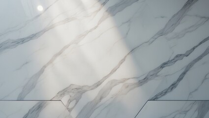 Poster - High-resolution tiles with white marble texture background banner showcasing top view and elegant marbling patterns