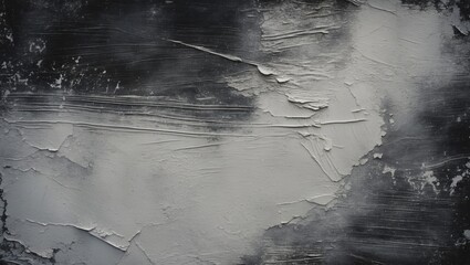 Poster - Abstract black and white chalk sketch texture with empty space for content