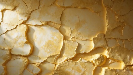 Poster - Golden Artistic Plaster Wall Background. Elegant Light Yellow Decorative Surface. Interior Design. Abstract Texture Featuring Copy Space for Design.