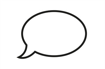 Poster - Speech bubble, speech balloon or chat bubble line art icon for apps and websites, vector 10 eps.