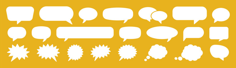 Poster - Speech Bubbles set. Speech bubbles blank isolated on white background. speech bubble comic signs. Vector 10 eps.