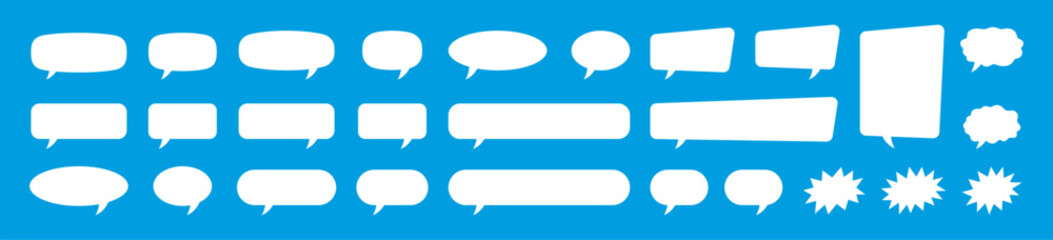 Poster - Speech Bubbles set. Speech bubbles blank isolated on white background. speech bubble comic signs. Vector 10 eps.
