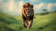 © CryptoCanvas - lioness traversing the grassy area