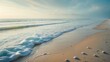 © CryptoCanvas - Peaceful beach scene featuring sea horizon and isolated water