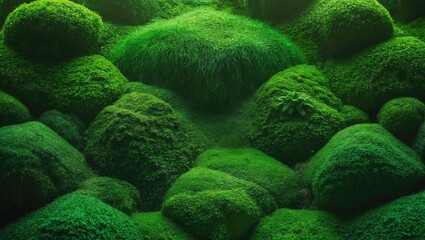 Poster - Background of moss, green moss backdrop, green texture, mossy wallpaper, textured background