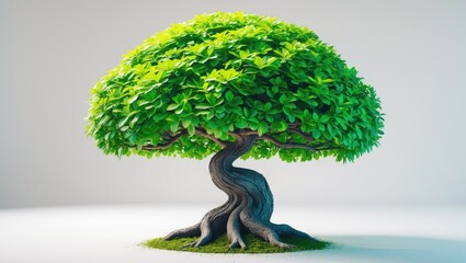 Aufkleber - Stunning Topiary Bonsai Tree Isolated on a White Background with Clipping Path