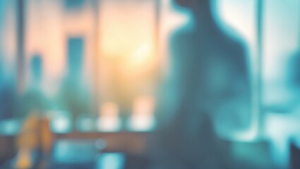 Fototapete - Blurred Office Background