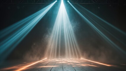 Poster - Laser Ray Stage Spotlight. Background for Concert Lighting