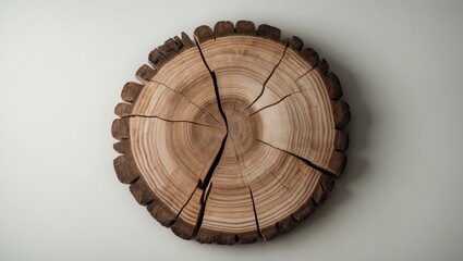 Poster - Prune the birch trees. Ornamental wooden saw. Aerial view