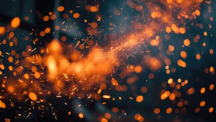 Poster - Flaming Charcoal Sparks