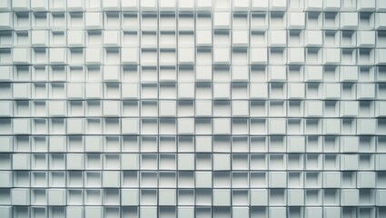 Poster - Texture of white mosaic building walls and continuous background
