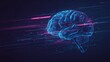 © Anastasia Knyazeva - Vibrant Brain on Blue and Pink Background
