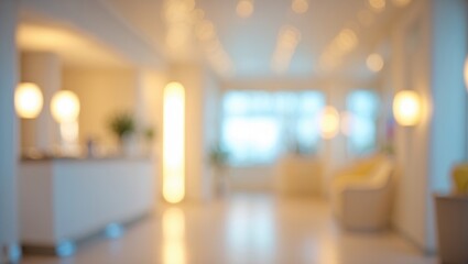 Poster - Obscure background of hotel lobby or corridor