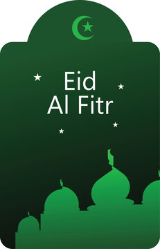  vector illustration of greeting templates for Eid al-Fitr and Eid al-Adha