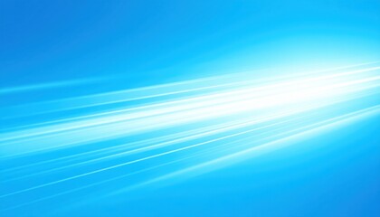 Poster - Dynamic light burst abstract digital art bright blue background minimalist style conceptual design vibrant energy