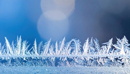 Aufkleber - Frozen patterns created by ice crystals nature macro photography winter wonderland close-up beauty of nature