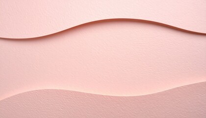 Poster - Soft curved lines on pale pink wall interior design inspiration minimalist style modern aesthetic artistic viewpoint