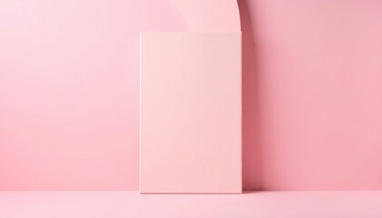 Poster - Creative design presentation minimalist studio graphic display soft pink environment front view aesthetic concepts