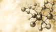 © IS-STUDIO - Molecular structure drawing overlayed on vintage sketch pages with a textured, faded brown background