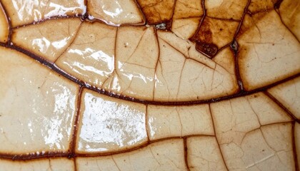 Poster - Cracked surface texture natural environment macro photography abstract art close-up view nature's patterns