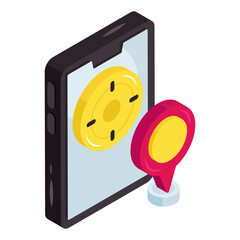 Wall Mural - creative design icon of mobile location