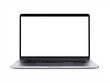 © Альона Федорова - A person is sitting at an office desk, typing on the keyboard. A large mockup of blank computer screen is visible in front of them, providing space for custom text or image