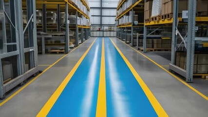 Poster - Warehouse logistics, navigating the aisles with precision and efficiency