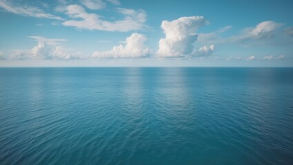 Wall Mural - serene water view with blue horizon