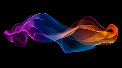 Aufkleber - Harmonic Waves: Abstract Fluidity in a Mesmerizing Display of Color and Motion