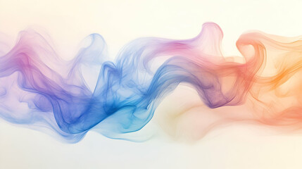 Poster - Translucent Multicolored Haze: Abstract Swirling Gradient Smoke Background