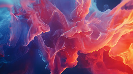 Poster - Fluid Symphony: A dynamic interplay of vibrant hues in an abstract expression