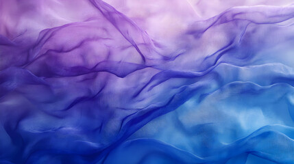 Poster - Translucent fabric in gradient hues, flowing and ethereal texture design