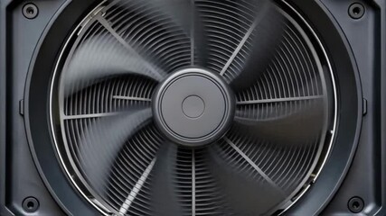 Poster - Rotating fan blades generating airflow for ventilation