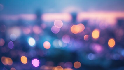 Poster - Nightlife scene featuring bright, glowing lights and festive decoration