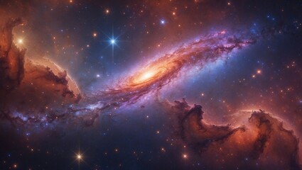 Wall Mural - Astonishingly stunning galaxy in the cosmos. Trillions of galaxies throughout the universe. Abstract cosmic backdrop. Components of this image provided by.