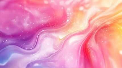 Poster - Dreamy Blend: A Mesmerizing Abstract Gradient with Delicate Sparkling Accents