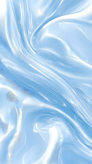 Wall Mural - Smooth blue silk fabric texture, elegant waves, abstract background, ideal for fashion or beauty