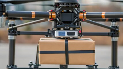 Aufkleber - Professional drone carrying package for fast delivery