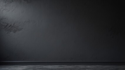 Aufkleber - Classy black backdrop with vintage distressed grunge texture, dark gray charcoal color paint, black wall, and banner
